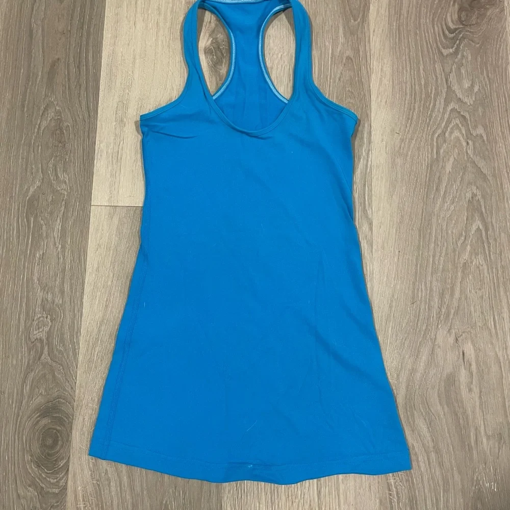 Blue Racerback Tank Top - Picture 1 of 2